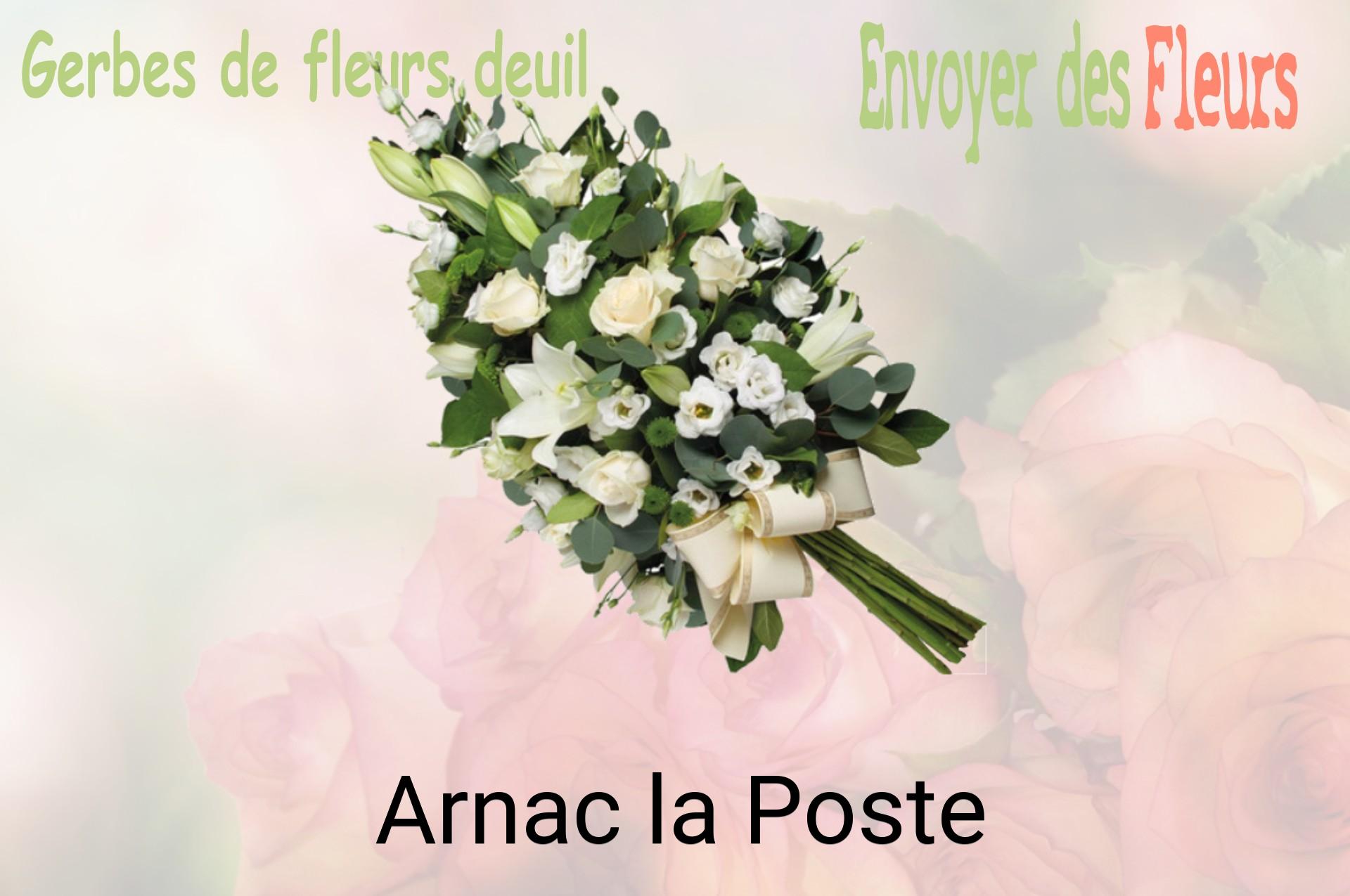 Gerbe de fleurs de deuil livrée à Arnac-la-Poste